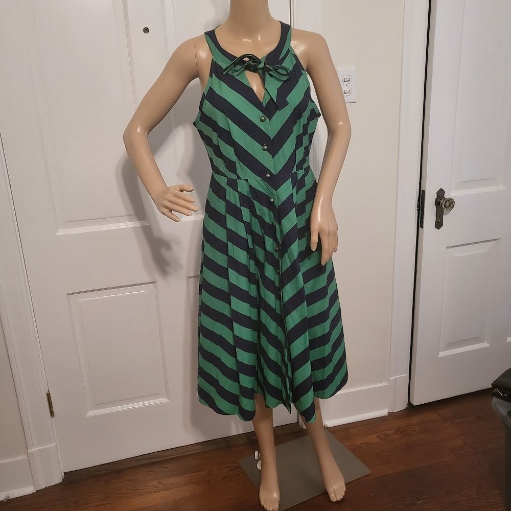 Anthropologie Emerald Ripple Dress / Girls Savoy size 6 - Picture 6 of 6
